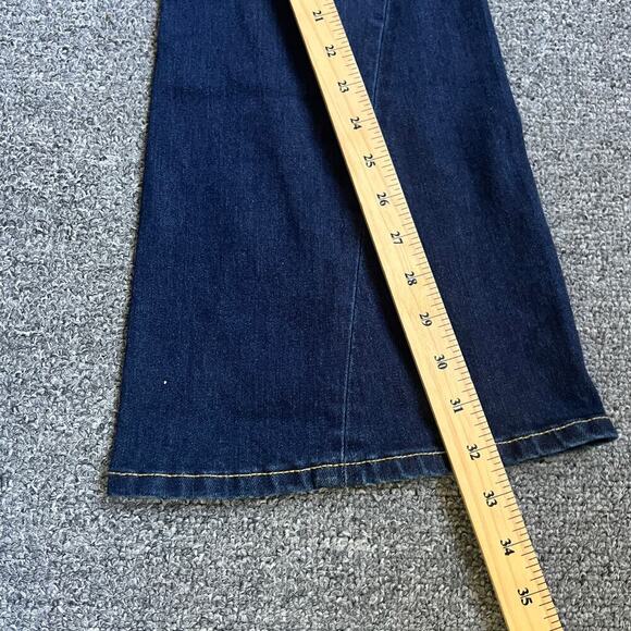 True Religion Joey Low Rise Flare Denim Flap Pocket Dark Wash Sz 28 - Picture 8 of 10